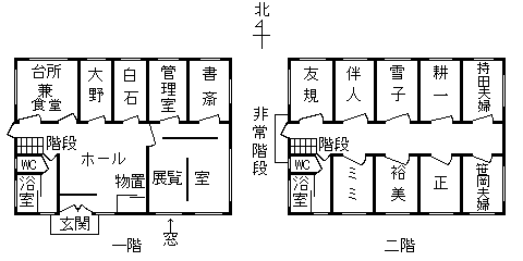 持田家別荘の見取り図